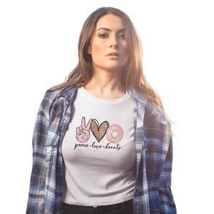 Peace Love Donuts Tee